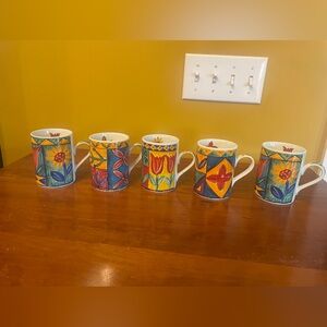 Colorful Floral Ceramic Mug - Assorted Bright Pattern